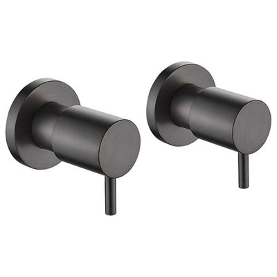 HELLYCAR LUXURY LEAD FREE WALL TOP ASSEMBLIES BRUSHED GUN METAL