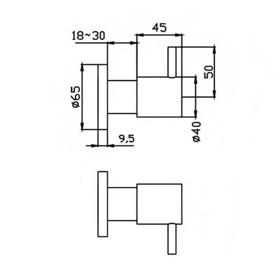 HELLYCAR LUXURY LEAD FREE WALL TOP ASSEMBLIES ROSE GOLD