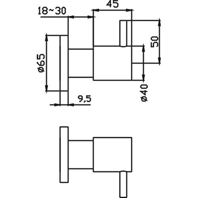 HELLYCAR LUXURY LEAD FREE WALL TOP ASSEMBLIES BRUSHED GUN METAL