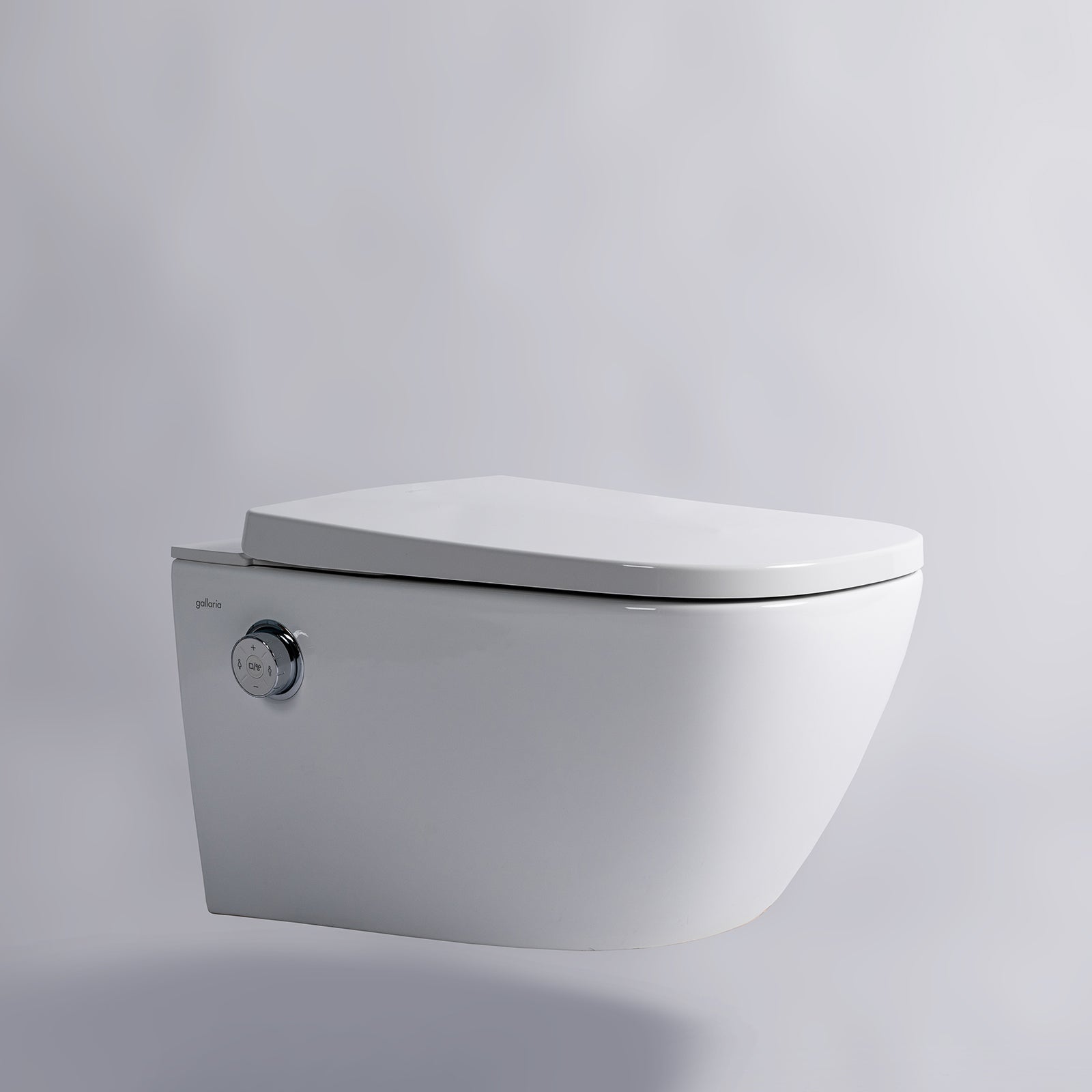 GALLARIA LENZA COMFORT RIMLESS WALL HUNG PAN AND REMOTE WASHLET PACKAGE GLOSS WHITE