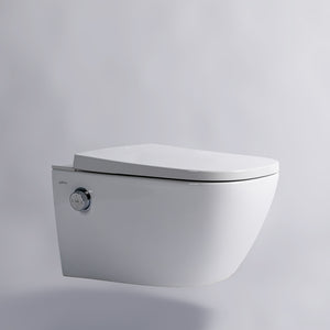 GALLARIA LENZA COMFORT RIMLESS WALL HUNG PAN AND REMOTE BIDET PACKAGE GLOSS WHITE