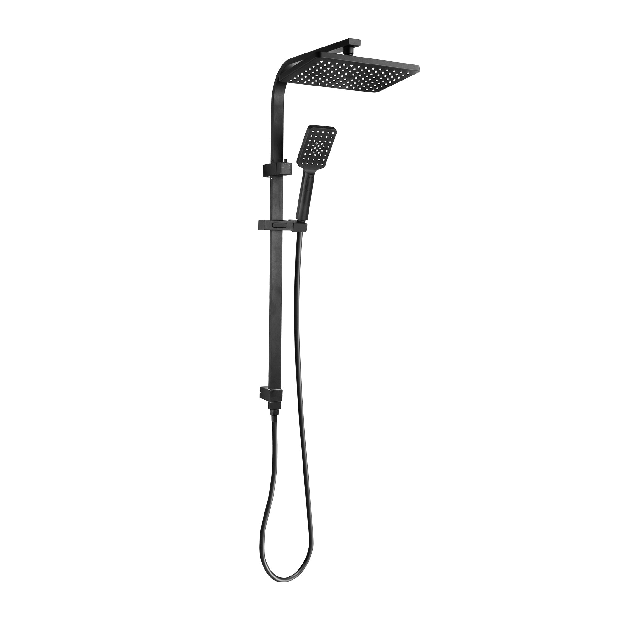 LINKWARE LIBERTY TWIN SHOWER WITH RAIL SYSTEM MATTE BLACK