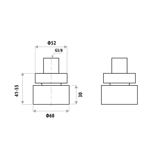LINKWARE LOUI WALL TOP ASSEMBLY CHROME