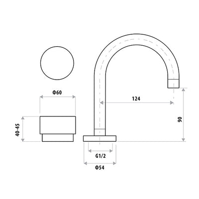 LINKWARE LOUI BASIN SET GUN METAL