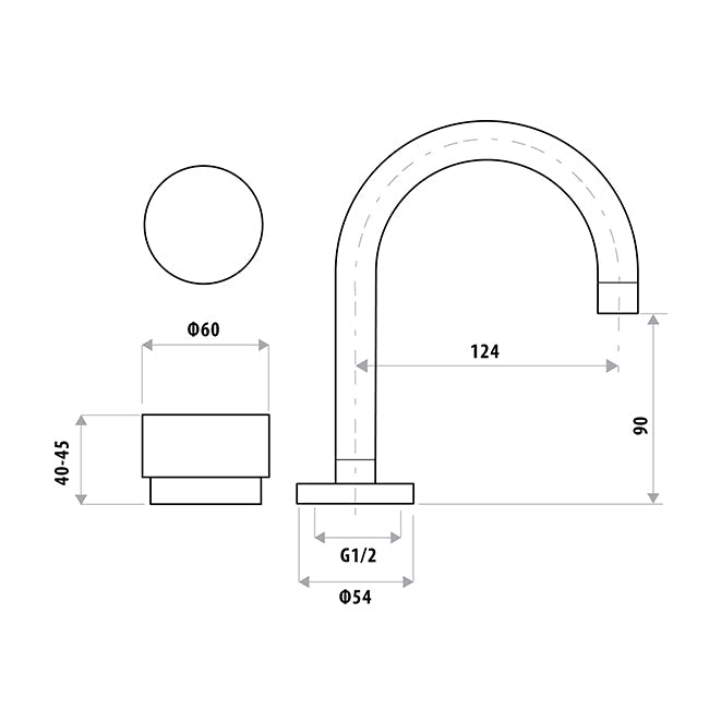 LINKWARE LOUI BASIN SET GUN METAL