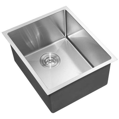 OTTI AXON 45S SINGLE BOWL KITCHEN AND LAUNDRY SINK SILVER 450MM