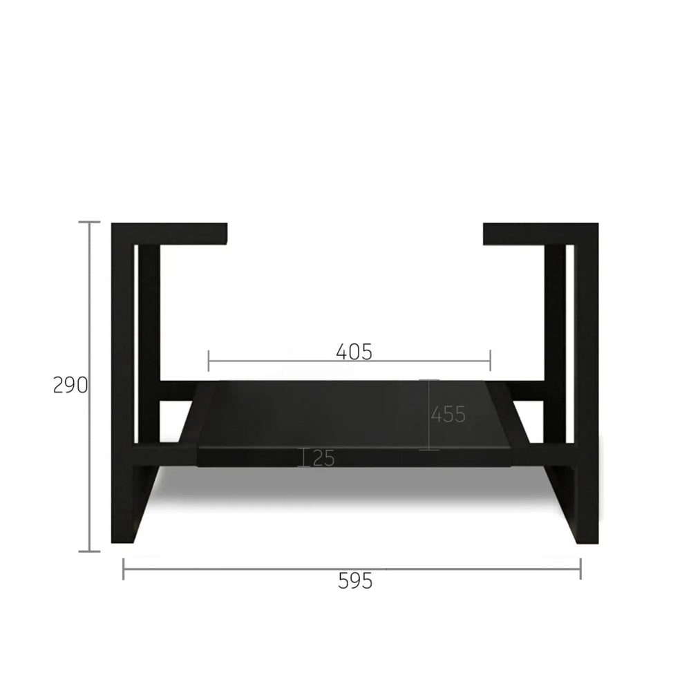 OTTI MARLO MATTE BLACK 600MM SINGLE BOWL FLOOR STANDING VANITY