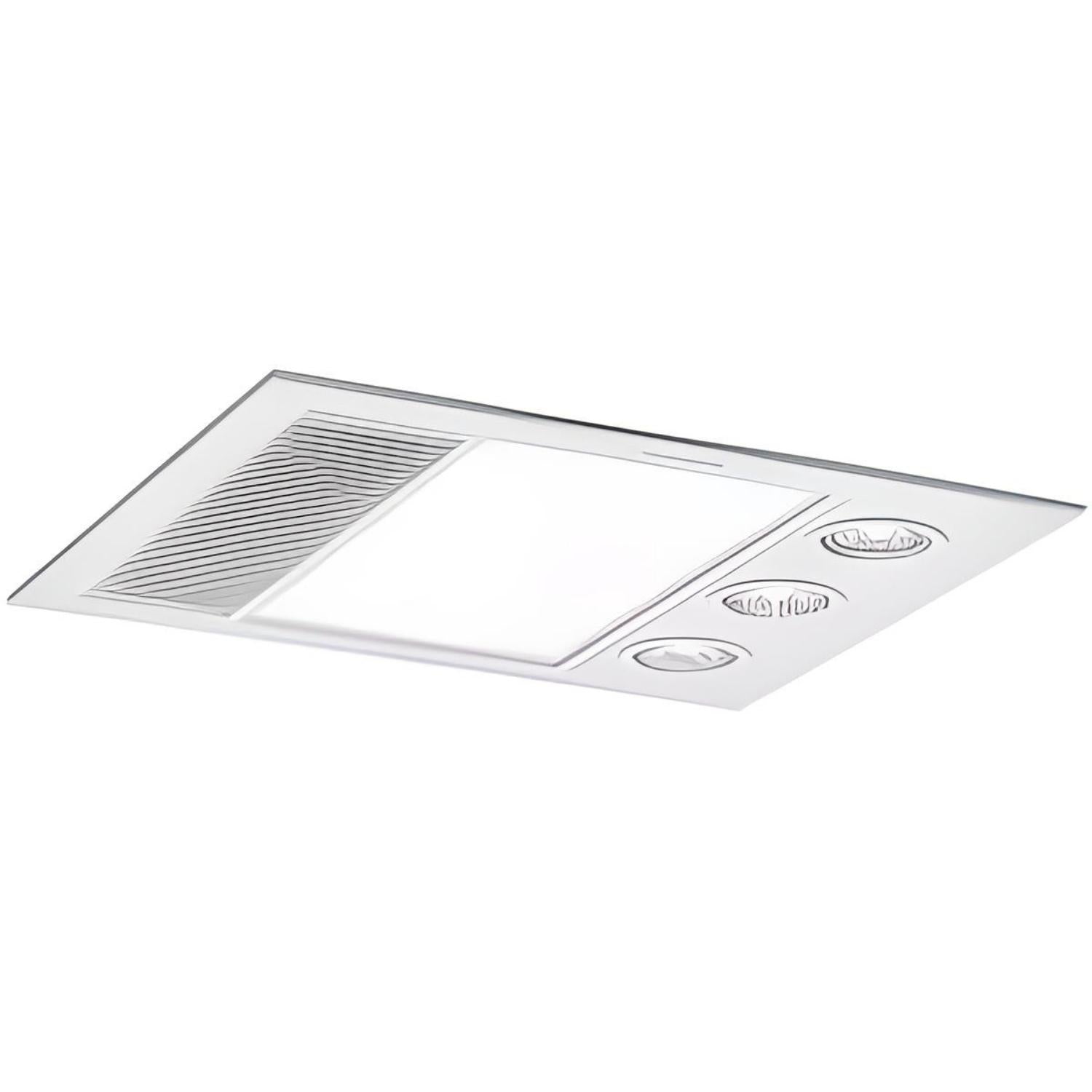 MARTEC LINEAR MINI 3-IN-1 BATHROOM HEATER WITH 3 HEAT LAMPS, EXHAUST FAN AND LED LIGHT SILVER