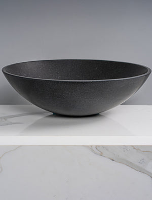 GALLARIA VITERI ROUND ABOVE COUNTER STONE BASIN SHANXI BLACK 430MM