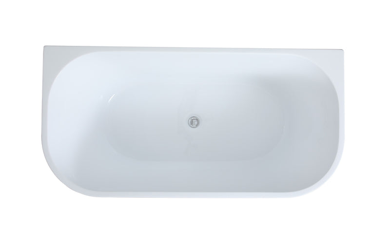 POSEIDON ELIVIA BACK TO WALL BATHTUB MATTE BLACK AND MATTE WHITE (AVAILABLE IN 1400MM, 1500MM AND 1700MM)