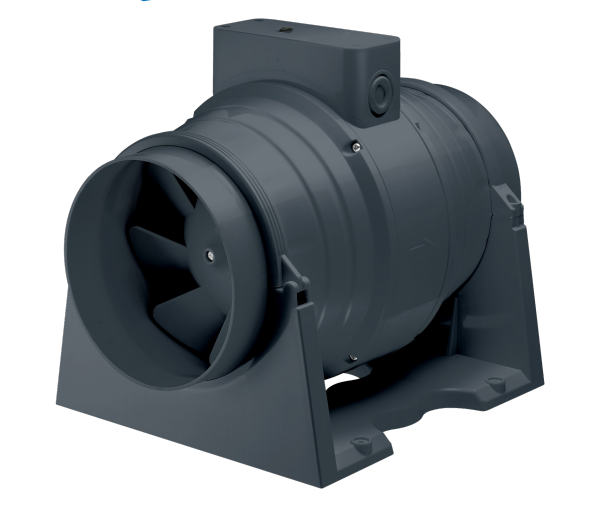VENTAIR MIXFLOW PREMIUM HIGH POWERED INLINE EXHAUST FAN BLACK (AVAILABLE IN 100MM, 150MM AND 200MM)