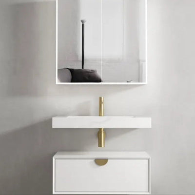 OTTI MOONLIGHT WHITE 750MM SINGLE BOWL WALL HUNG CABINET AND BASIN