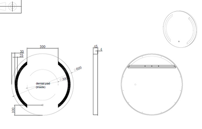 RIVA R1 FRAMELESS FRONTLIT ROUND LED MIRROR 3 COLOUR LIGHTS 600X600MM