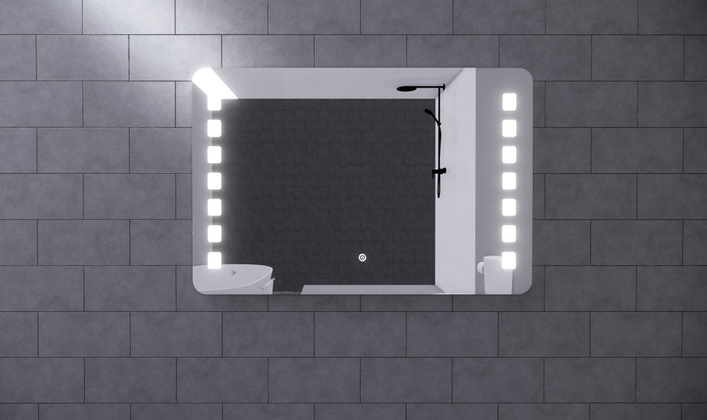 RIVA S1 FRAMELESS FRONTLIT RECTANGLE LED MIRROR 3 COLOUR LIGHTS 1200X900MM