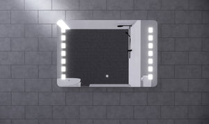RIVA S1 FRAMELESS FRONTLIT RECTANGLE LED MIRROR 3 COLOUR LIGHTS 1200X900MM