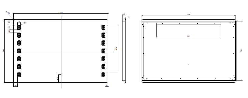 RIVA S1 FRAMELESS FRONTLIT RECTANGLE LED MIRROR 3 COLOUR LIGHTS 1200MM