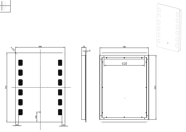 RIVA S1 FRAMELESS FRONTLIT RECTANGLE LED MIRROR 3 COLOUR LIGHTS 500MM