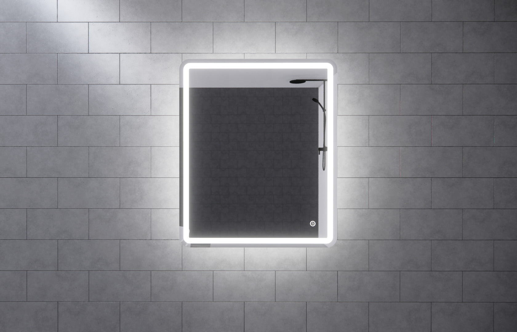 RIVA S2 FRAMELESS FRONTLIT RECTANGLE LED MIRROR 3 COLOUR LIGHTS 500X700MM