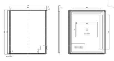 RIVA S3 FRAMELESS BACKLIT RECTANGLE LED MIRROR 3 COLOUR LIGHTS 750X900MM