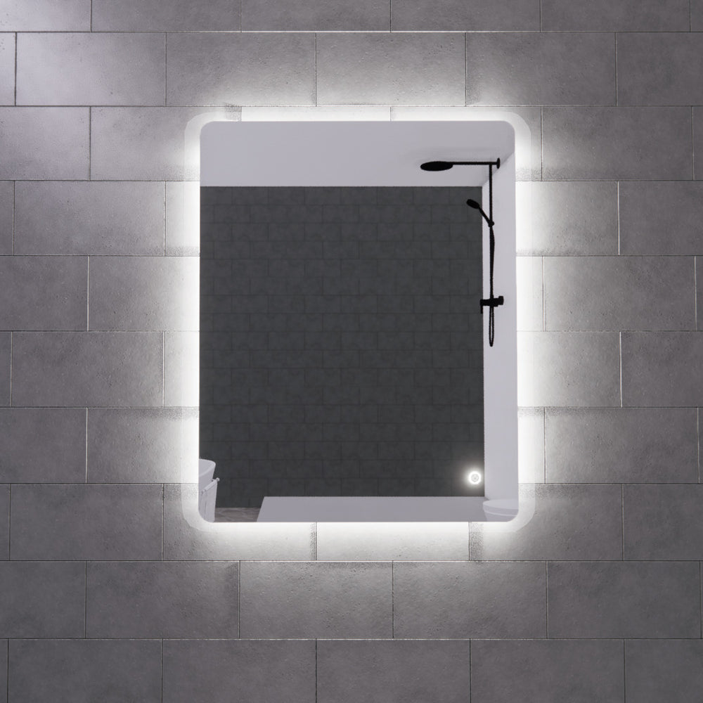 RIVA S3 FRAMELESS BACKLIT RECTANGLE LED MIRROR 3 COLOUR LIGHTS 1200X800MM