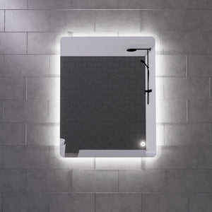 RIVA S3 FRAMELESS BACKLIT RECTANGLE LED MIRROR 3 COLOUR LIGHTS 500X700MM