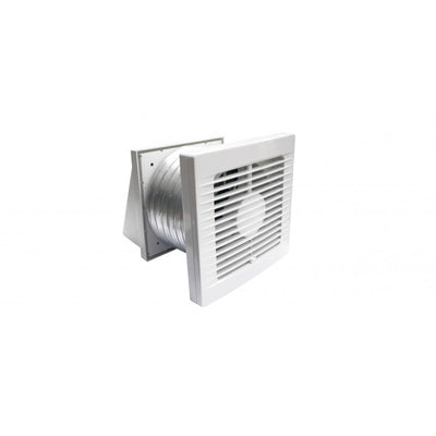 MANROSE STANDARD THROUGH WALL FAN KIT 125MM WHITE