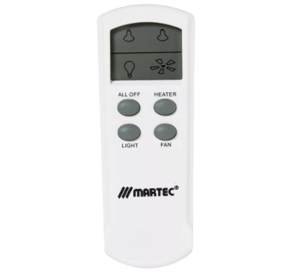 MARTEC PROFILE PANEL 2 HIGH PERFORMANCE HEATER FAN EXHAUST WITH 12W TRICOLOUR LED LIGHT WHITE