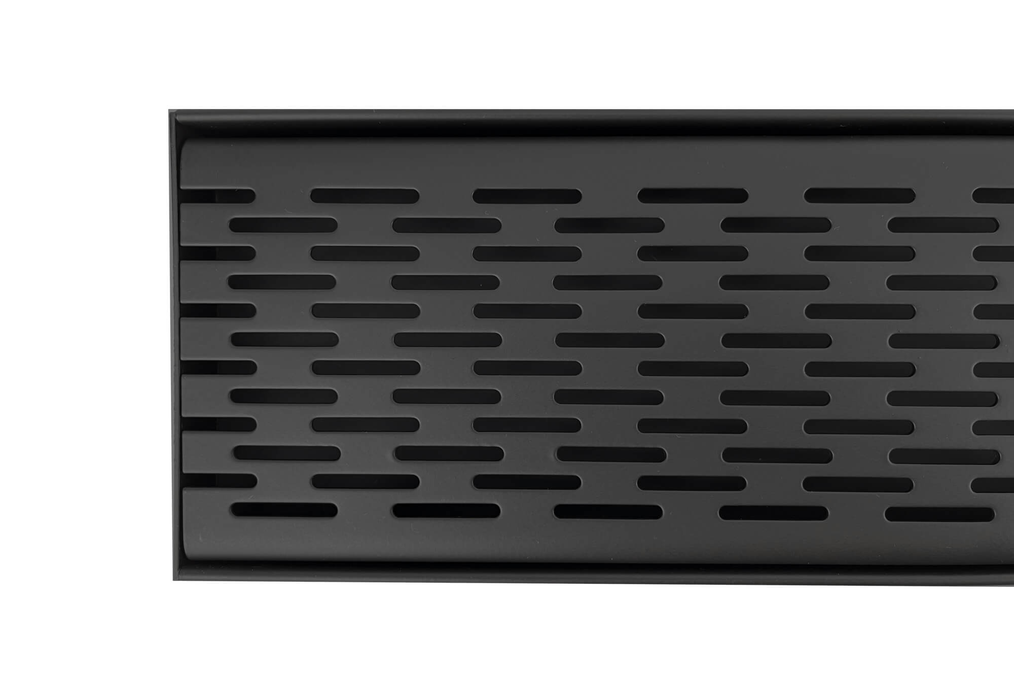 GRATES2GO MATTE BLACK BRICK PATTERN DRAIN 1000MM LENGTH (CUSTOM AVAILABLE)