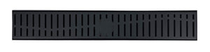 GRATES2GO MATTE BLACK FLOW PATTERN DRAIN 1000MM LENGTH (CUSTOM AVAILABLE)