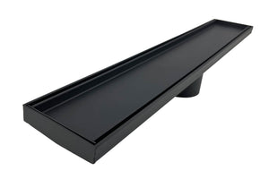 GRATES2GO TILE INSERT DRAIN MATTE BLACK 1000MM (CUSTOM AVAILABLE)