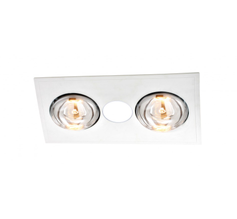 VENTAIR MYKA 2 SLIMLINE 3 IN 1 WITH 2 HEAT LAMPS, LED DOWNLIGHT AND SIDE DUCTED EXHAUST WHITE