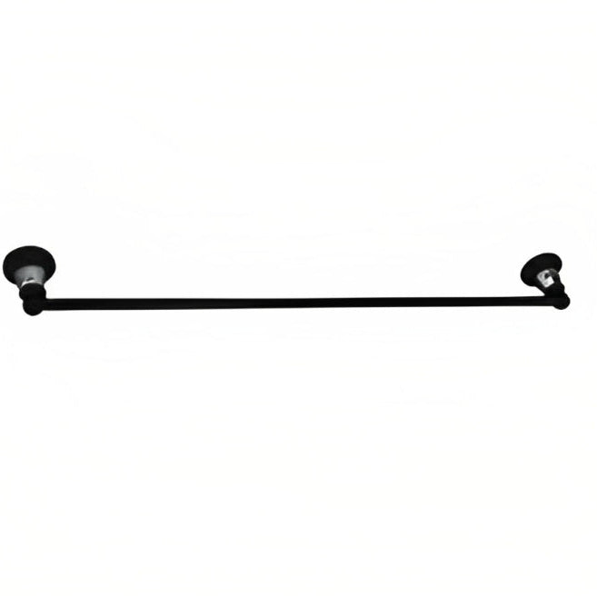 LINKWARE NOOSA SINGLE NON-HEATED TOWEL RAIL 786MM BLACK AND CHROME