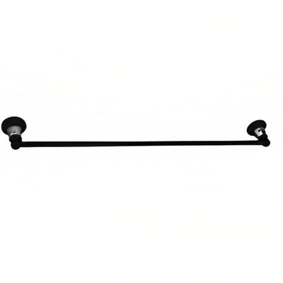 LINKWARE NOOSA SINGLE NON-HEATED TOWEL RAIL 786MM BLACK AND CHROME