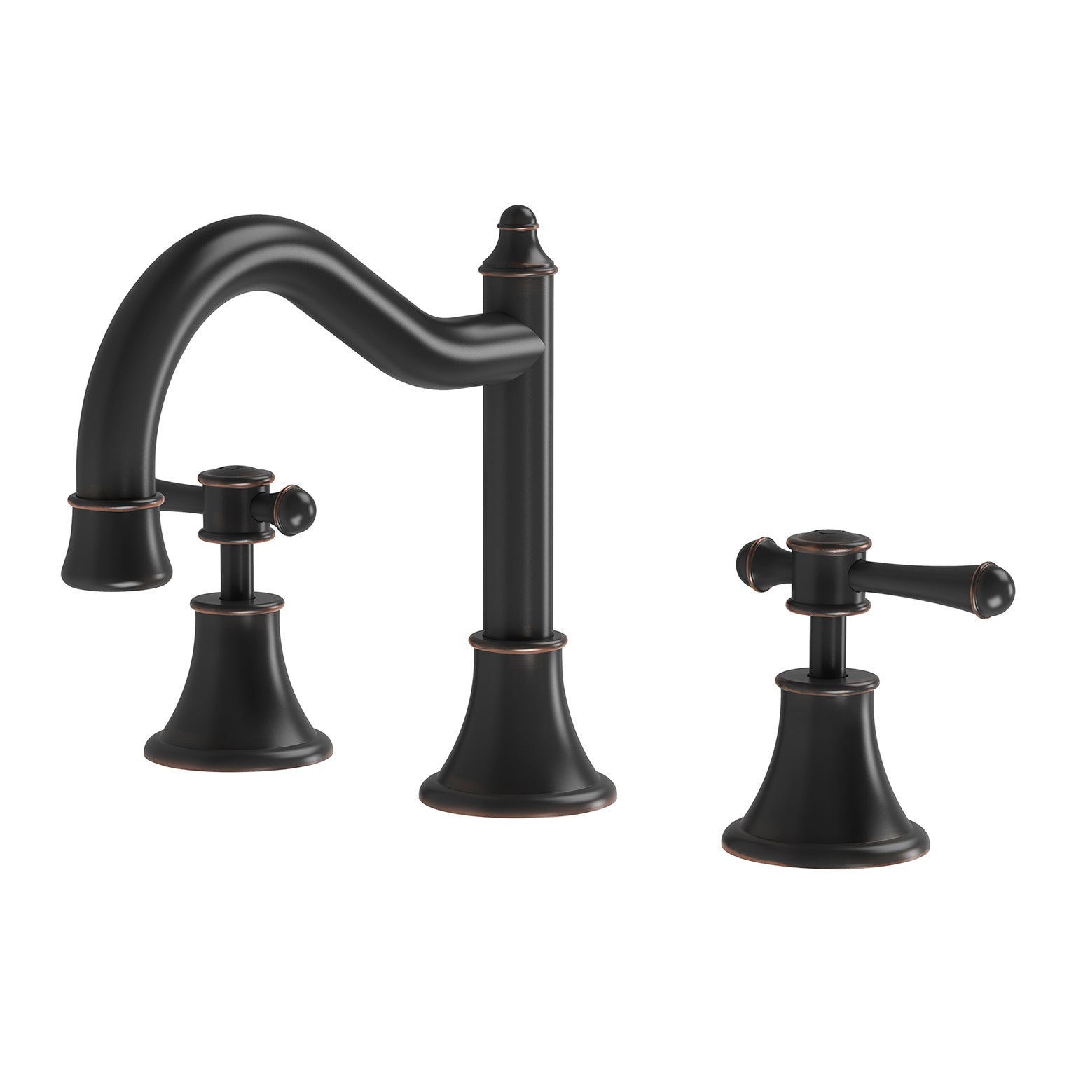 PHOENIX NOSTALGIA LEVER BASIN SET SHEPHERDS CROOK ANTIQUE BLACK