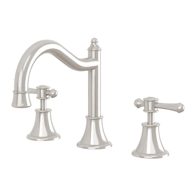 PHOENIX NOSTALGIA LEVER LEAD FREE BASIN SET SHEPHERDS CROOK 184MM BRUSHED NICKEL