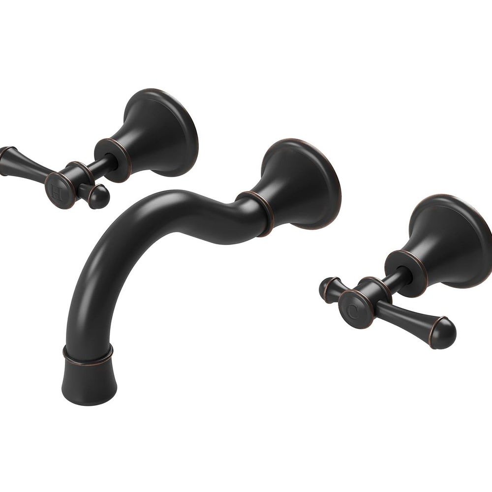 PHOENIX NOSTALGIA LEVER BATH SET SHEPHERDS CROOK 180MM ANTIQUE BLACK