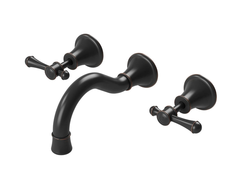 PHOENIX NOSTALGIA LEVER BATH SET 180MM SHEPHERDS CROOK ANTIQUE BLACK