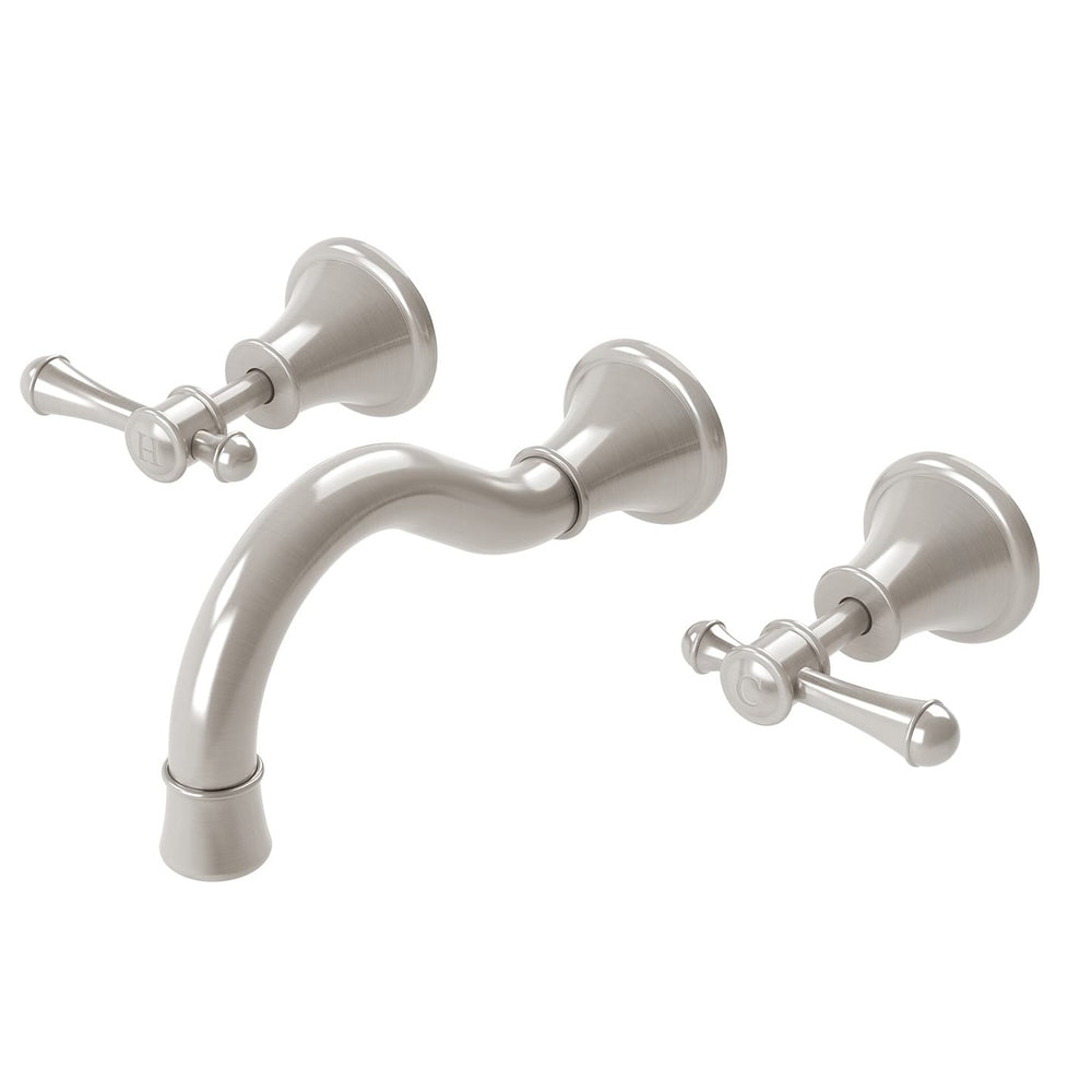 PHOENIX NOSTALGIA LEVER BATH SET SHEPHERDS CROOK 180MM BRUSHED NICKEL