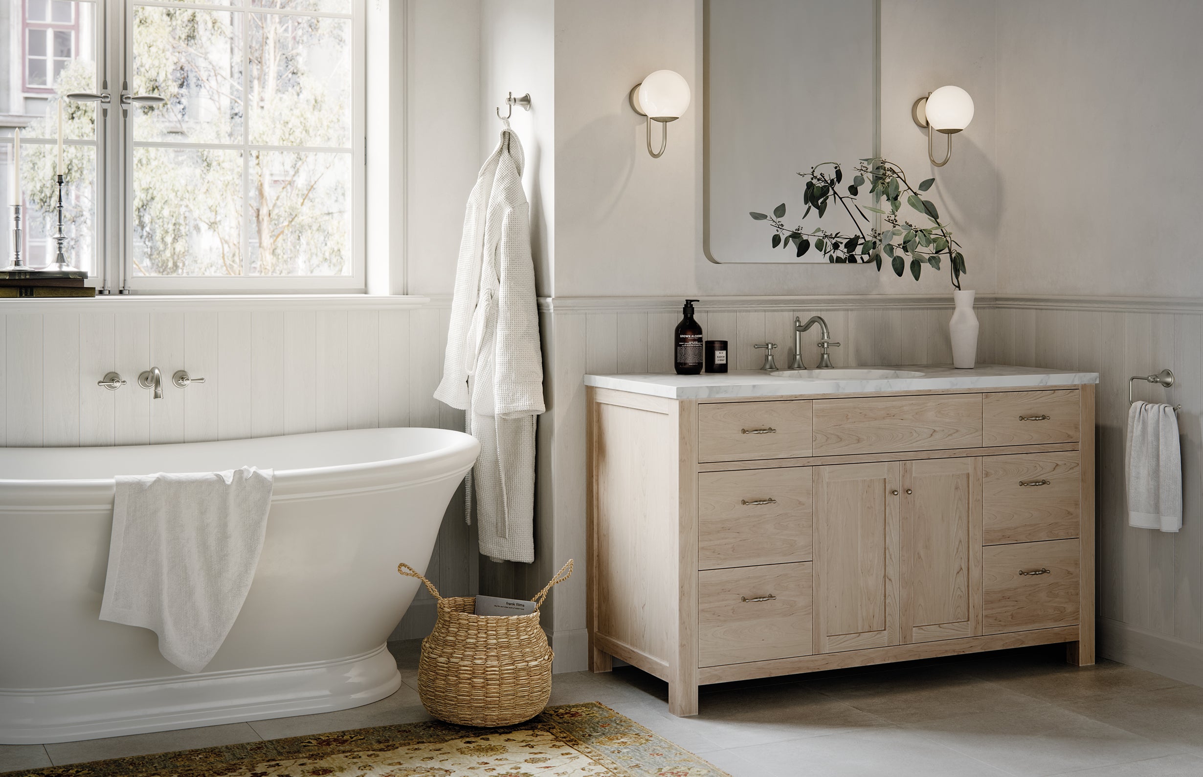 PHOENIX NOSTALGIA LEVER BATH SET SHEPHERDS CROOK 180MM BRUSHED NICKEL