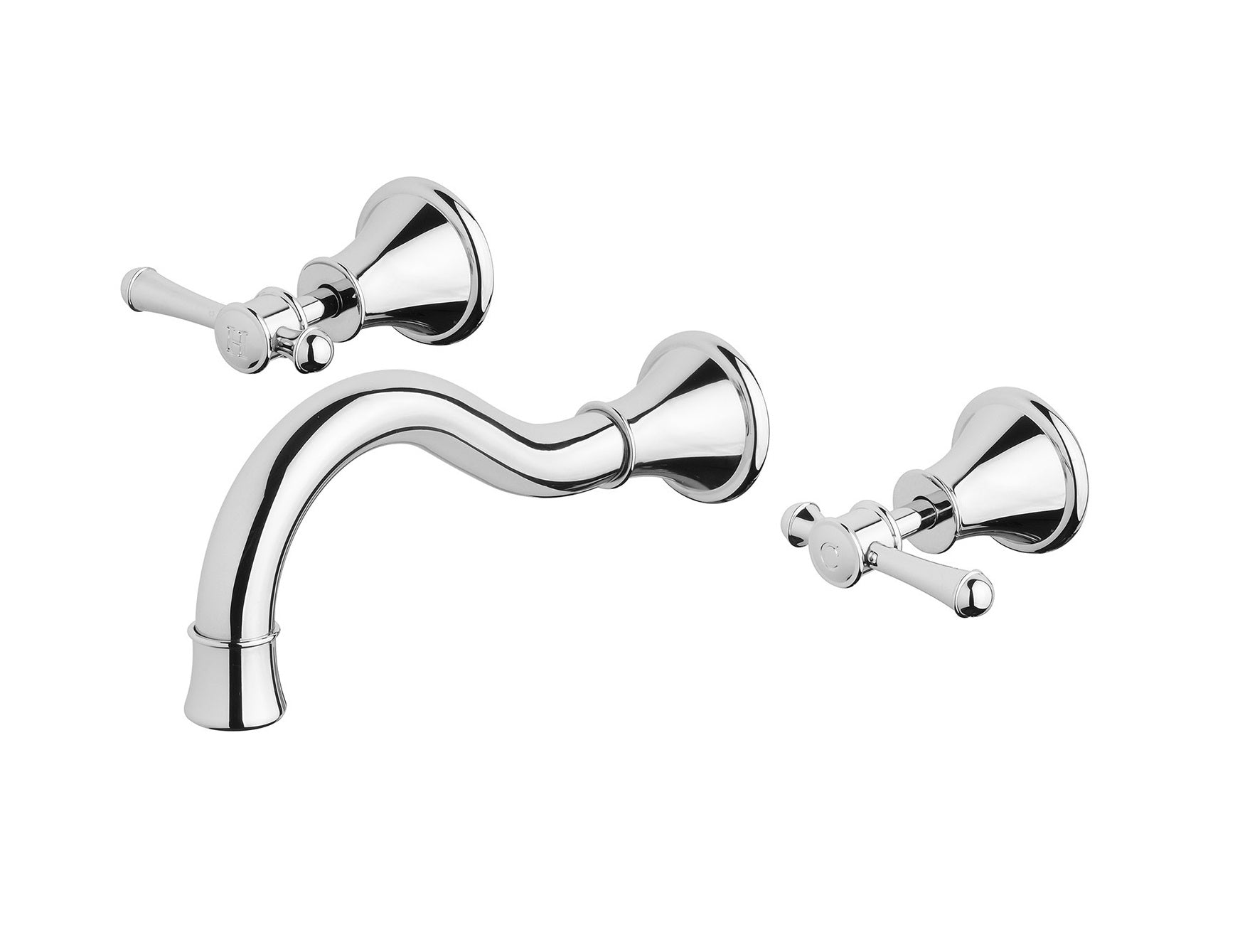 PHOENIX NOSTALGIA LEVER BATH SET 180MM SHEPHERDS CROOK CHROME