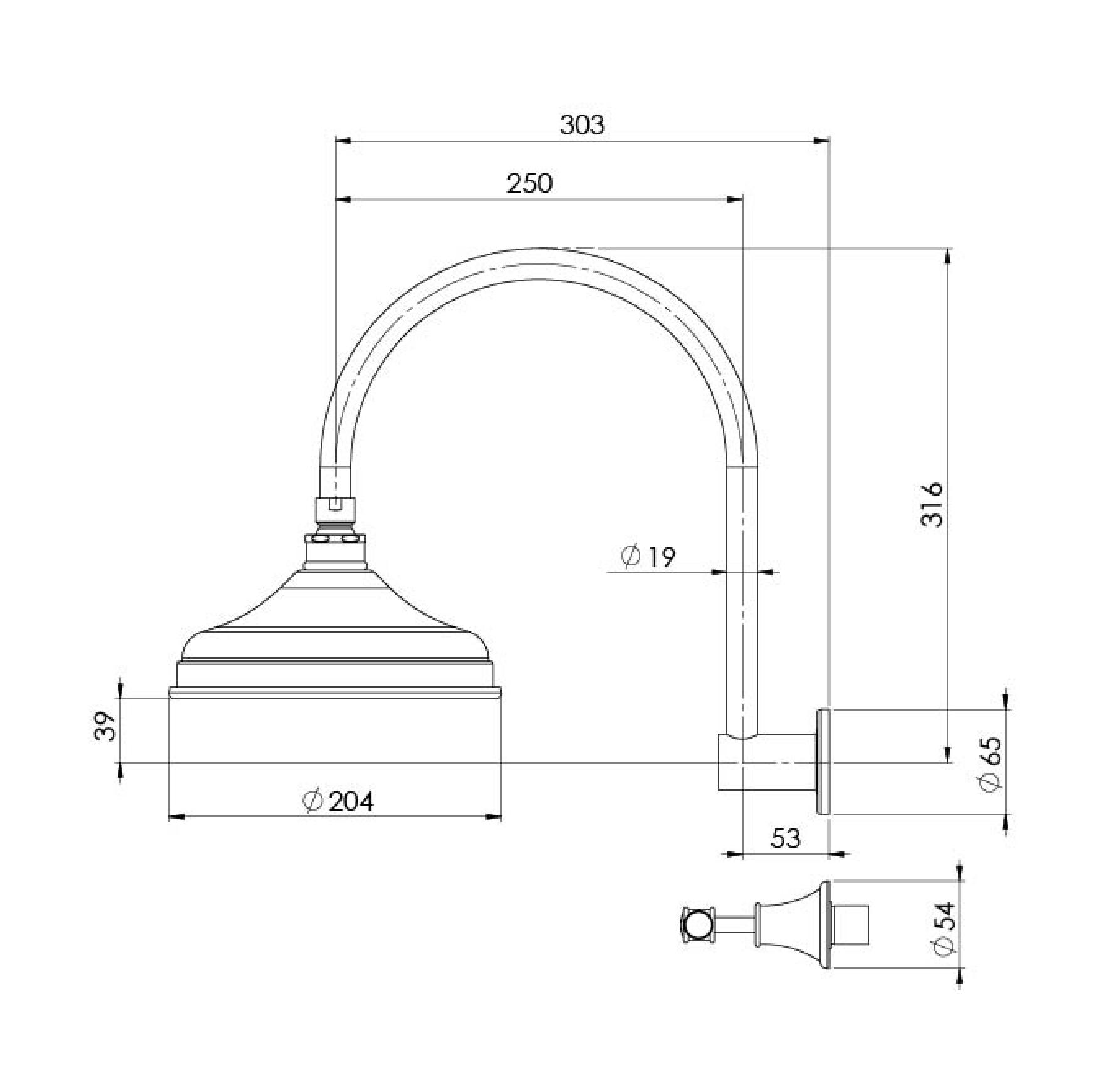 PHOENIX NOSTALGIA LEVER SHOWER SET BRUSHED NICKEL