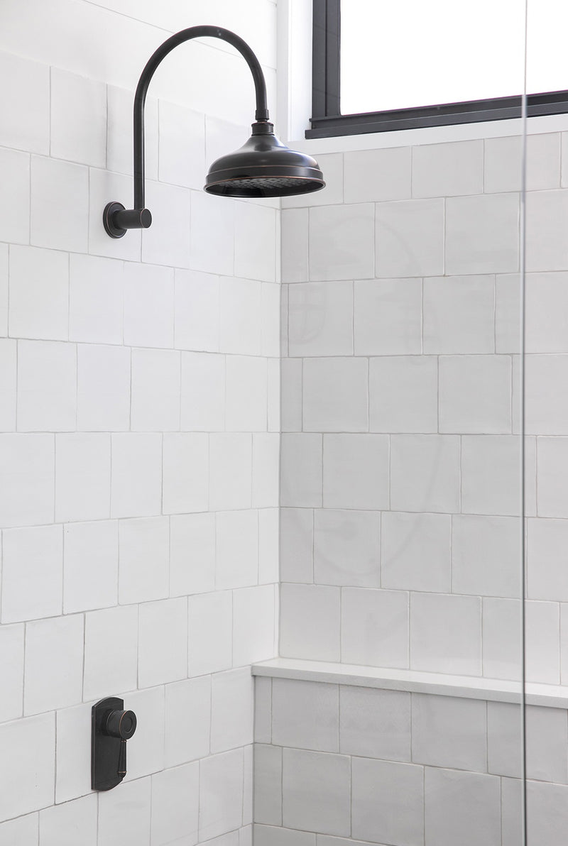 PHOENIX NOSTLGIA VINTAGE SHOWER ARM AND ROSE ANTIQUE BLACK 200MM