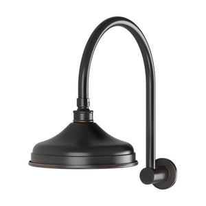 PHOENIX NOSTALGIA VINTAGE SHOWER ARM AND ROSE 200MM ANTIQUE BLACK