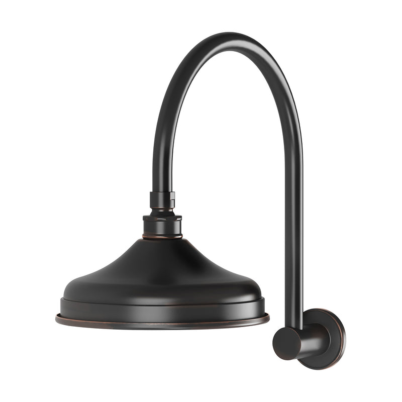 PHOENIX NOSTLGIA VINTAGE SHOWER ARM AND ROSE ANTIQUE BLACK 200MM