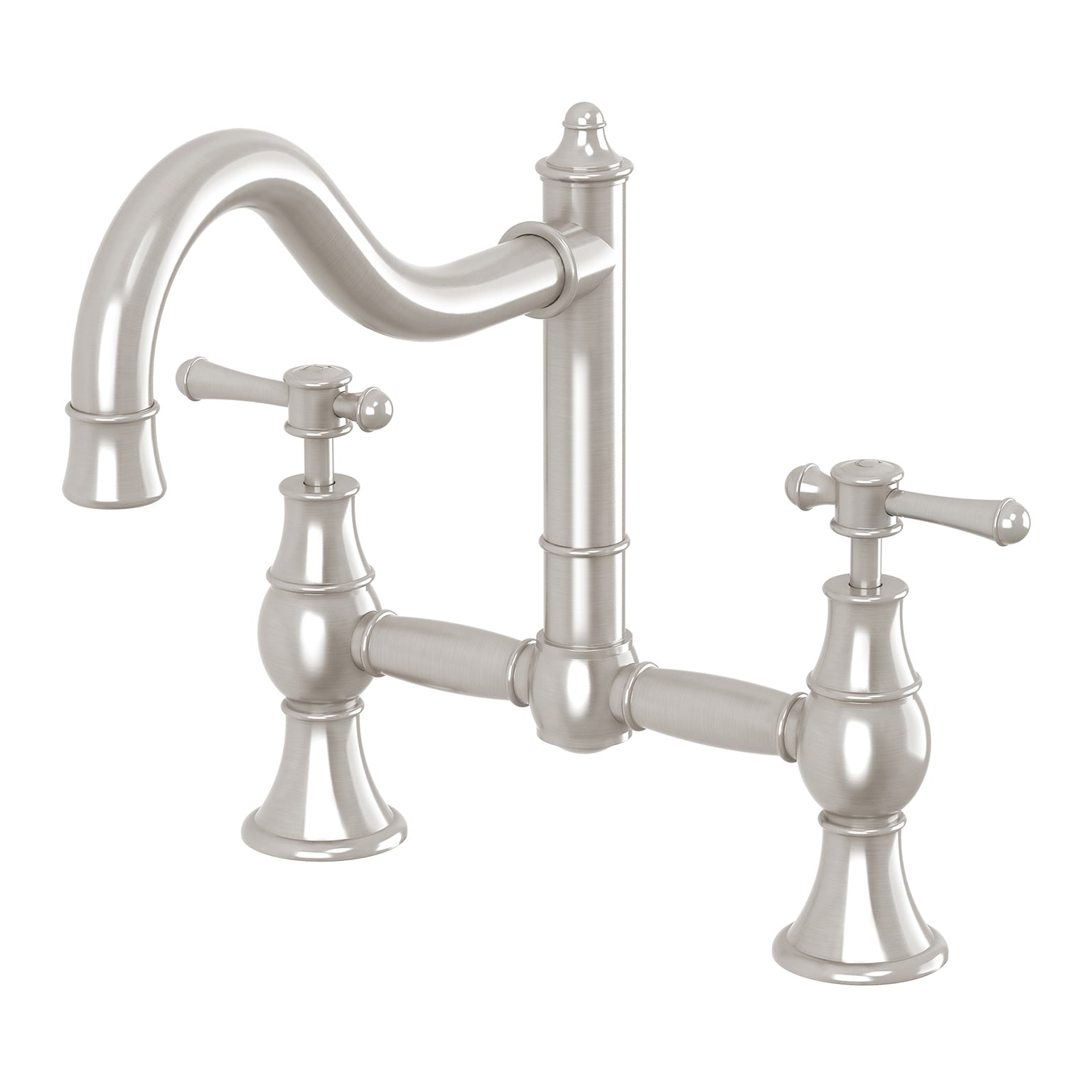 PHOENIX NOSTALGIA EXPOSED SINK SET SHEPHERDS CROOK 279MM BRUSHED NICKEL