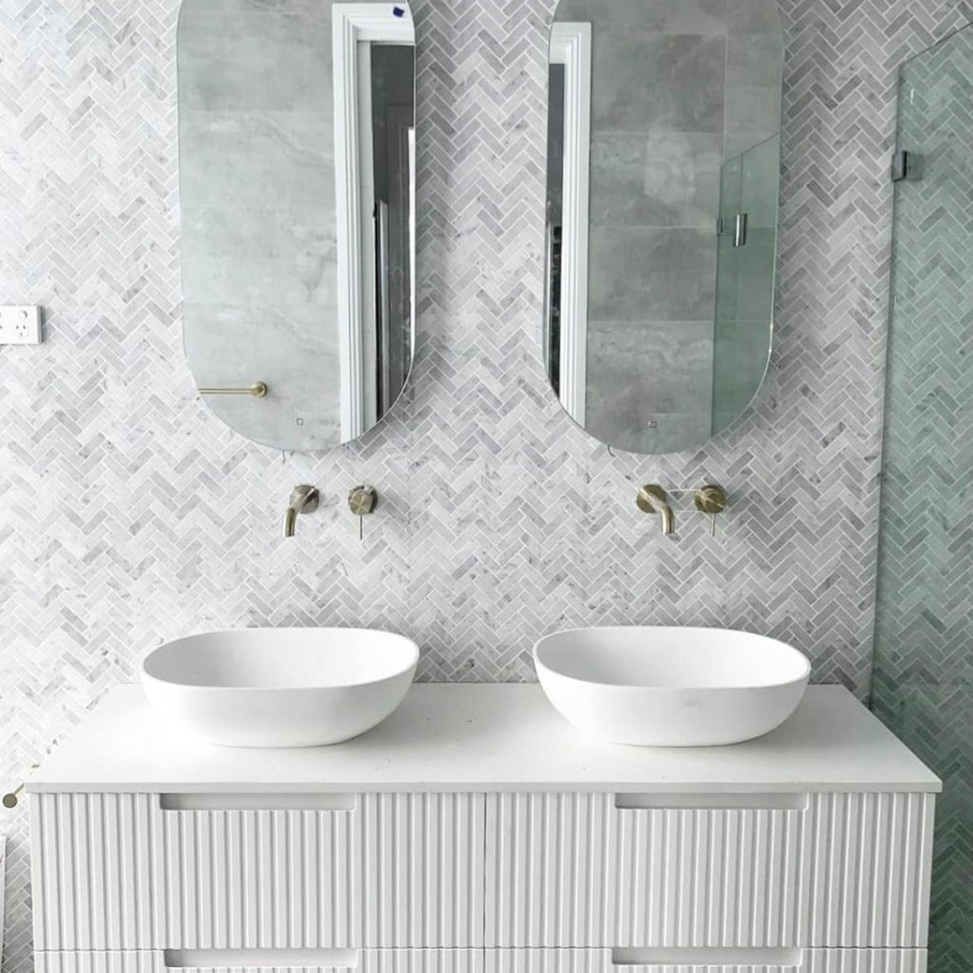 OTTI NOOSA MATTE WHITE 1500MM DOUBLE BOWL FLOOR STANDING VANITY