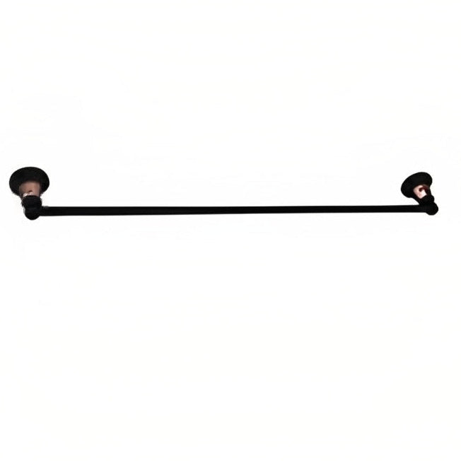 LINKWARE NOOSA SINGLE NON-HEATED TOWEL RAIL 786MM BLACK AND ROSE GOLD