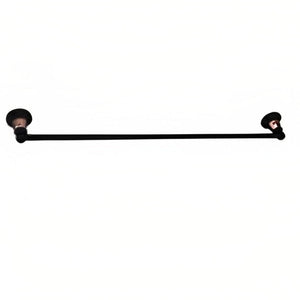 LINKWARE NOOSA SINGLE NON-HEATED TOWEL RAIL 786MM BLACK AND ROSE GOLD