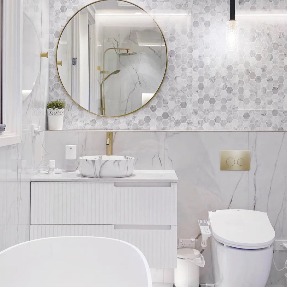 OTTI NOOSA MATTE WHITE 900MM SINGLE BOWL WALL HUNG VANITY