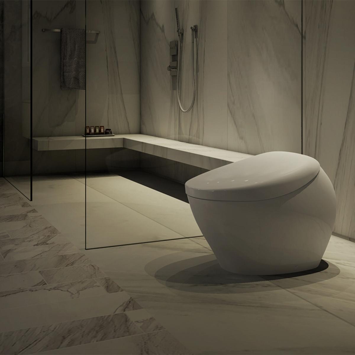 TOTO NEOREST NX I LUXURIOUS SMART TOILET GLOSS WHITE W/ SILVER REMOTE